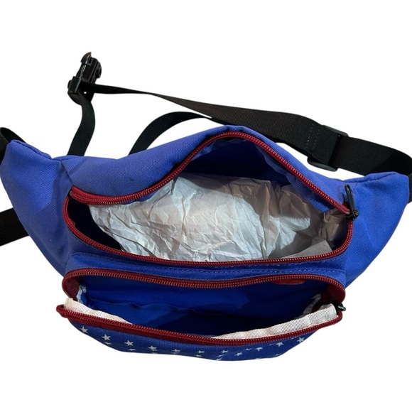 Wemco Sling Fanny Hip Pack Waist Bag Hip Pouch Americana Patriotic Flag July 4th - Picture 3 of 7